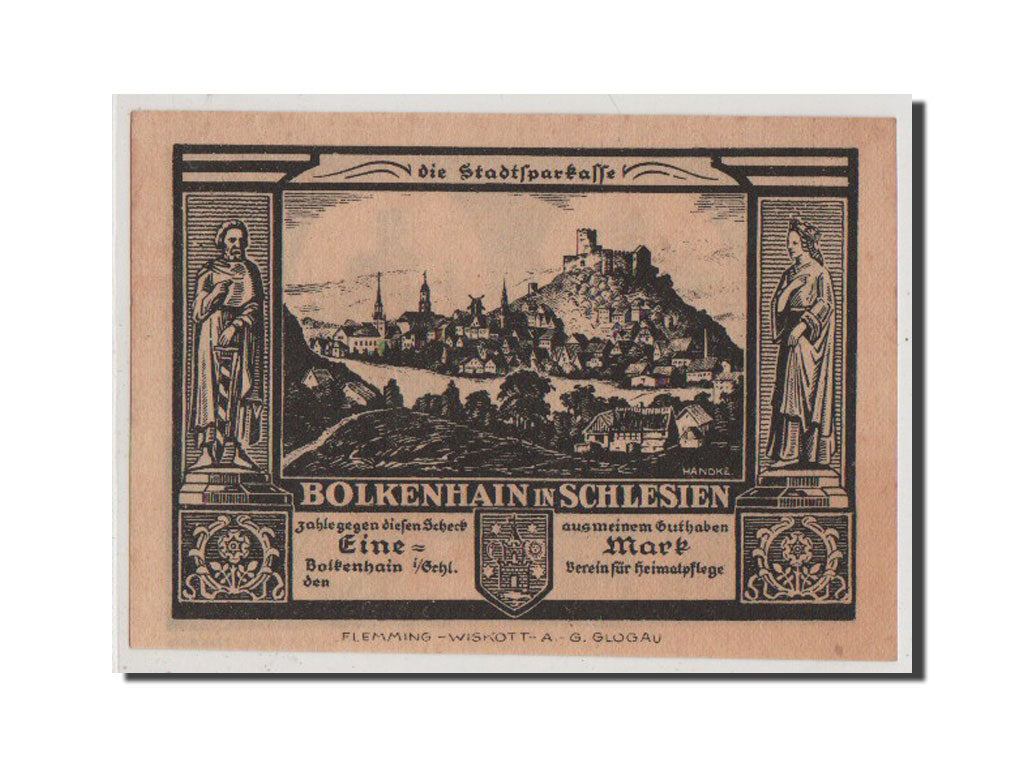Banconote, Germania, Bolkenhain, 1 Mark, 1922, SPL-, Mehl:137.1