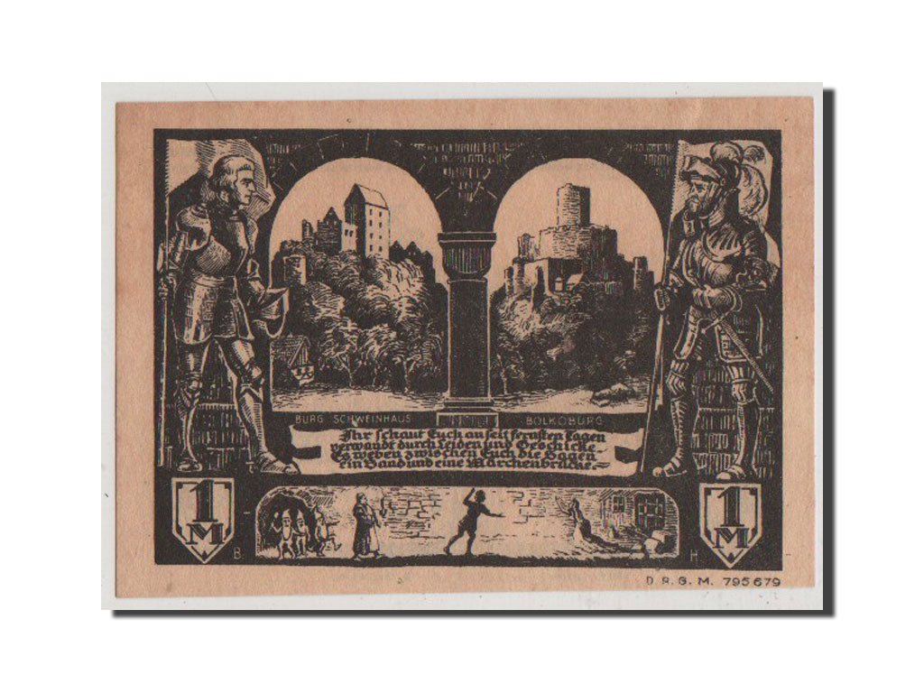 Banconote, Germania, Bolkenhain, 1 Mark, 1922, SPL-, Mehl:137.1