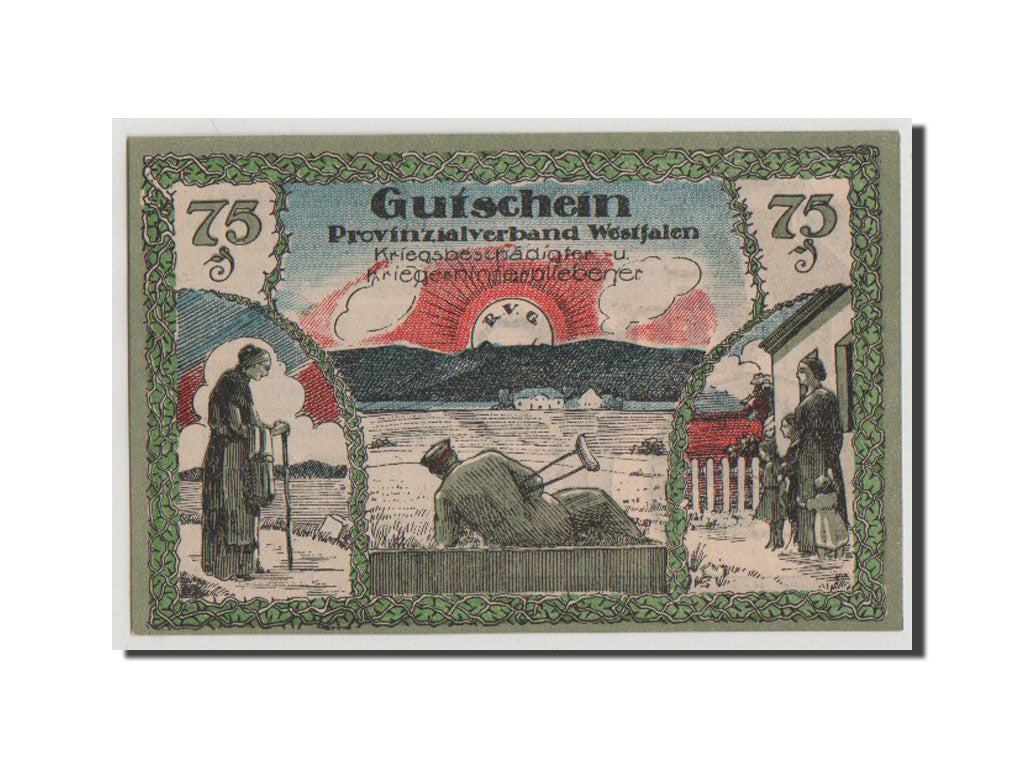 Banconote, Germania, Bochum Provinzialverband Kriegsbeschadigter, 75 Pfennig
