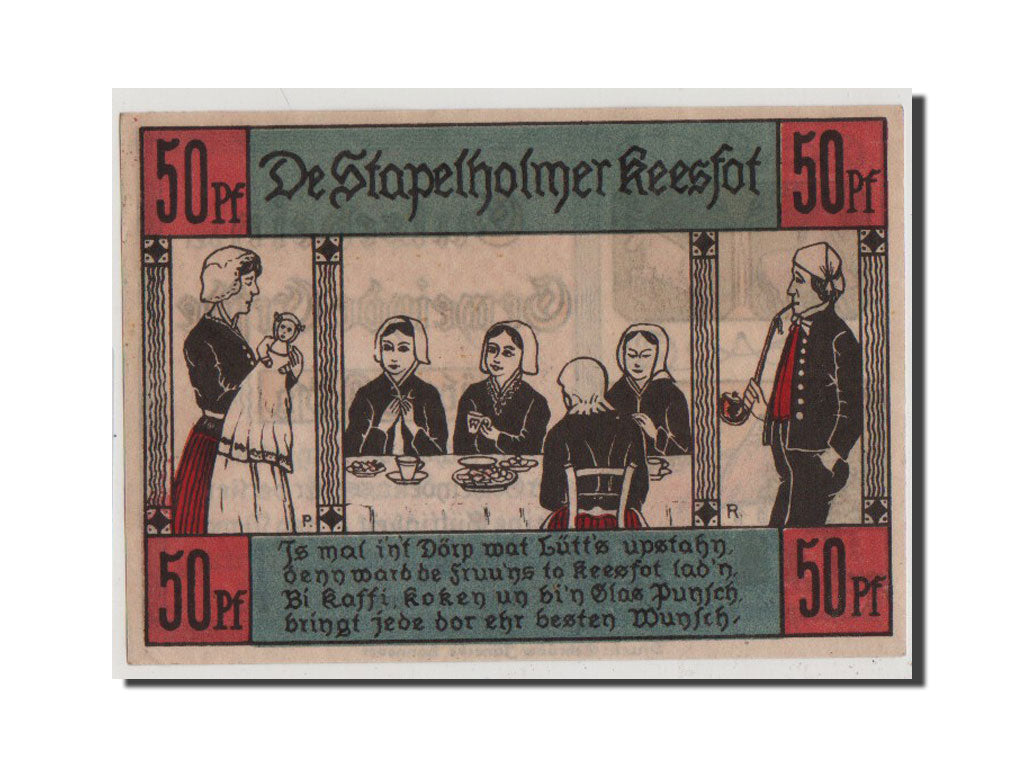 Banconote, Germania, Schleswig-Holstein, 50 Pfennig, SPL-, Mehl:340.1