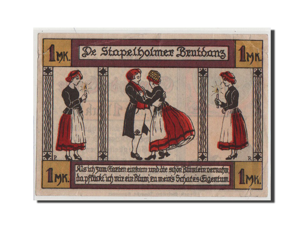Banconote, Germania, Schleswig-Holstein, 1 Mark, SPL-, Mehl:340.1