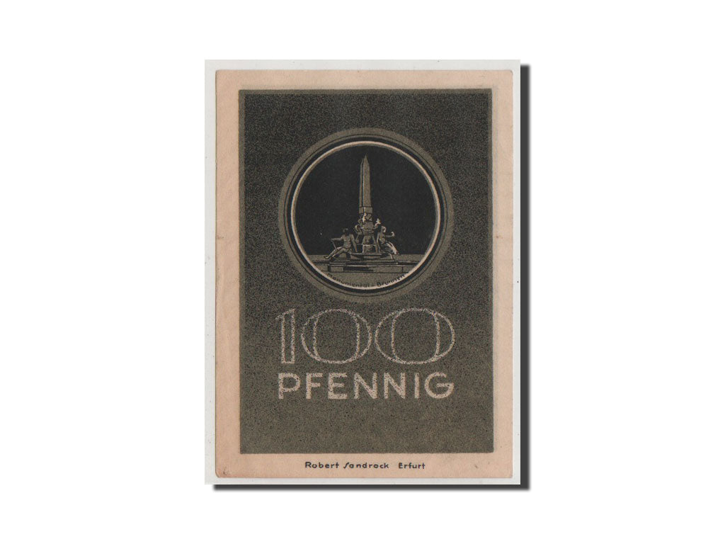 Billet, Allemagne, Erfurt Stadt, 100 Pfennig, 1922, 1922-05-15, SUP, Mehl:343.1