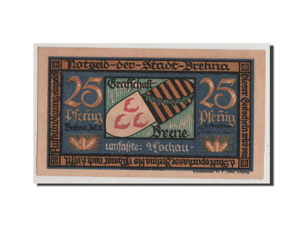 Banconote, Germania, Provinz Sachsen, 25 Pfennig, 1921, 1921-07-01, SPL-