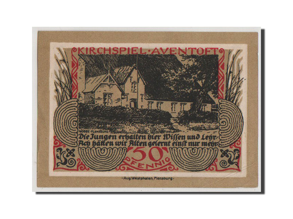 Banconote, Germania, Aventoft Kirchenvorstand, 50 Pfennig, 1921, SPL-, Mehl:57.1