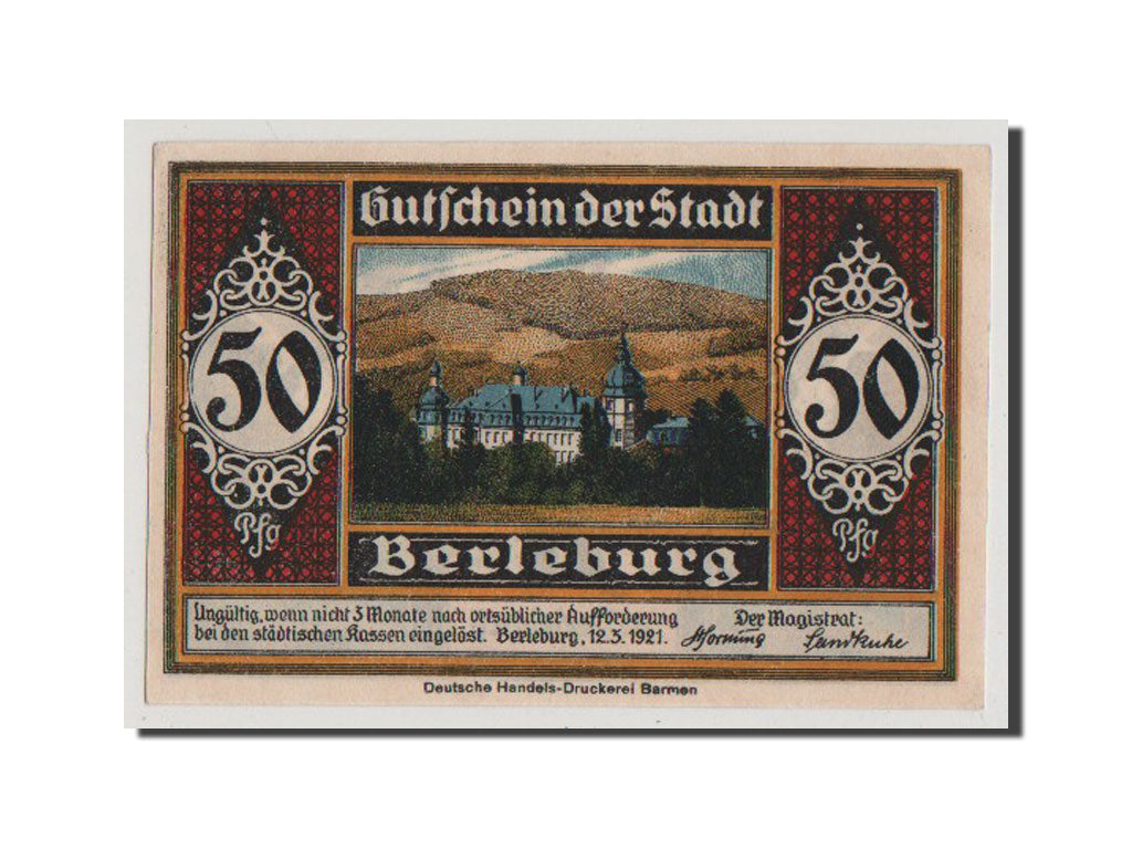 Billet, Allemagne, Berleburg Stadt, 50 Pfennig, 1921, SUP, Mehl:80.1
