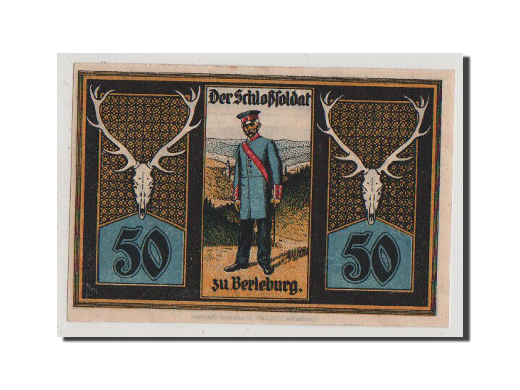 Geldschein, Deutschland, Berleburg Stadt, 50 Pfennig, 1921, VZ, Mehl:80.1