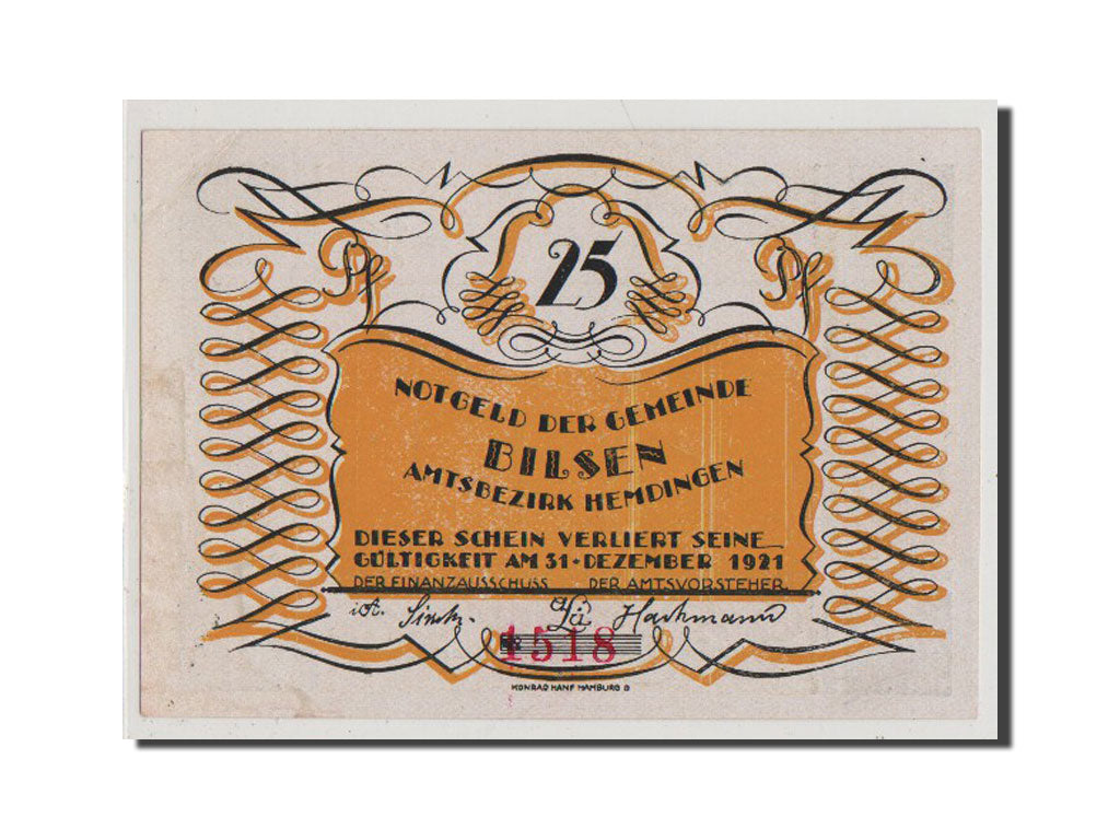 Banconote, Germania, Bilsen, 25 Pfennig, 1921, SPL-, Mehl:105.1