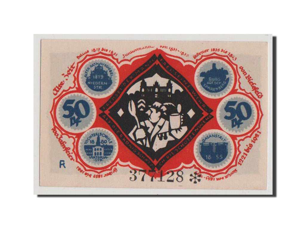 Banconote, Germania, Bielefeld, 50 Pfennig, 1921, SPL-, Mehl:103.5a