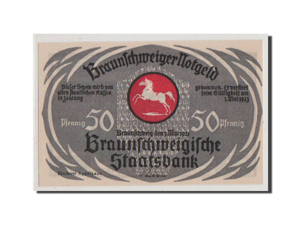 Banconote, Germania, Braunschweig, 50 Pfennig, 1921, SPL-, Mehl:155.1g