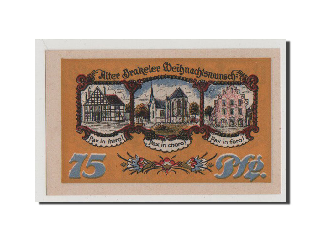 Billet, Allemagne, Brakel Stadt, 75 Pfennig, 1921, SPL+, Mehl:150.1