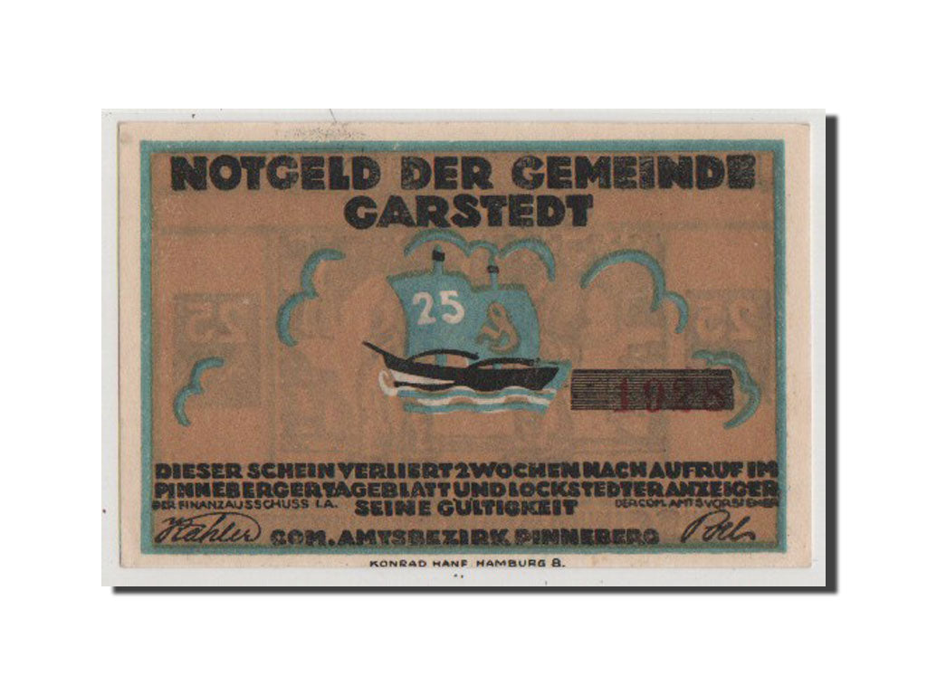 Banconote, Germania, Schleswig-Holstein, 25 Pfennig, SPL+, Mehl:408.1a