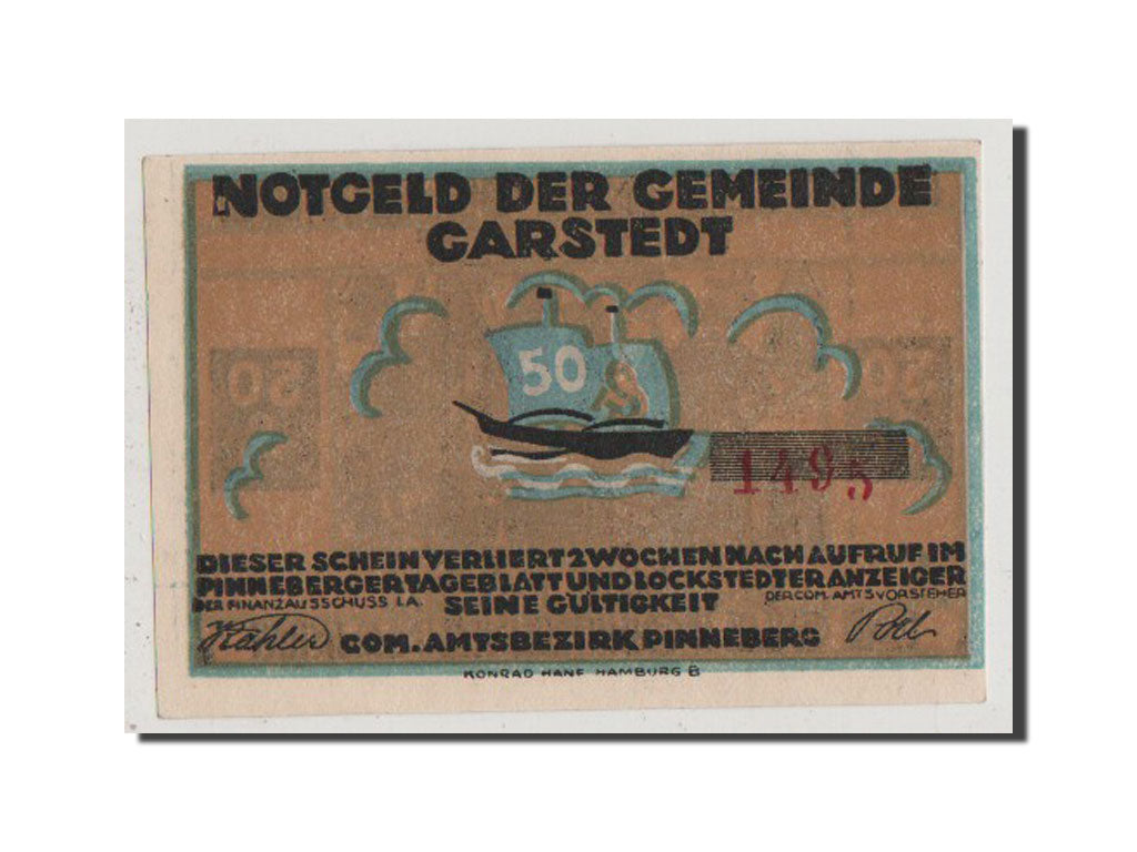 Geldschein, Deutschland, Schleswig-Holstein, 50 Pfennig, UNZ-, Mehl:408.1a