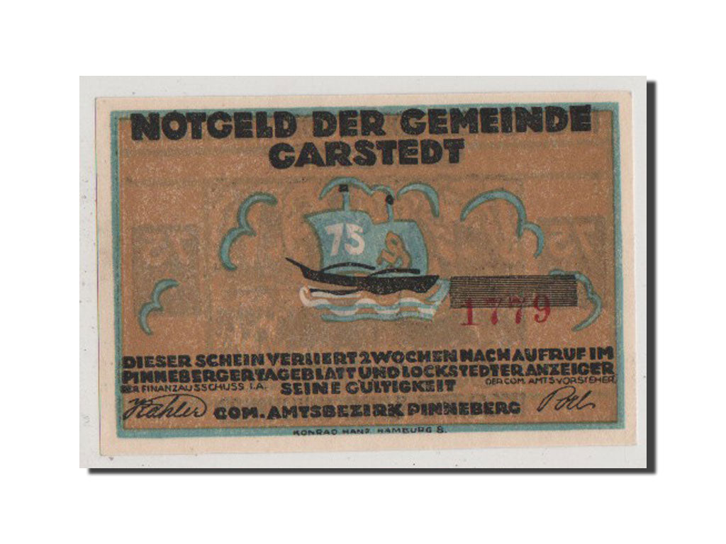 Banconote, Germania, Schleswig-Holstein, 75 Pfennig, SPL+, Mehl:408.1a