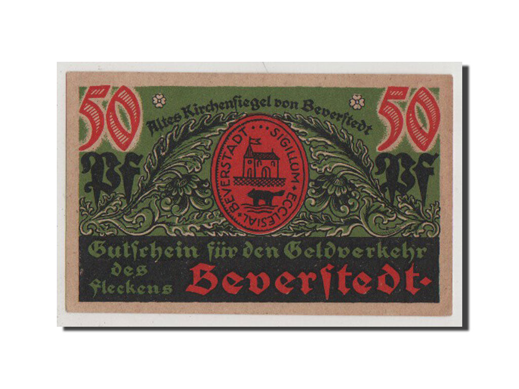 Banconote, Germania, Beverstedt Gemeinde, 50 Pfennig, 1922, SPL+, Mehl:98.1