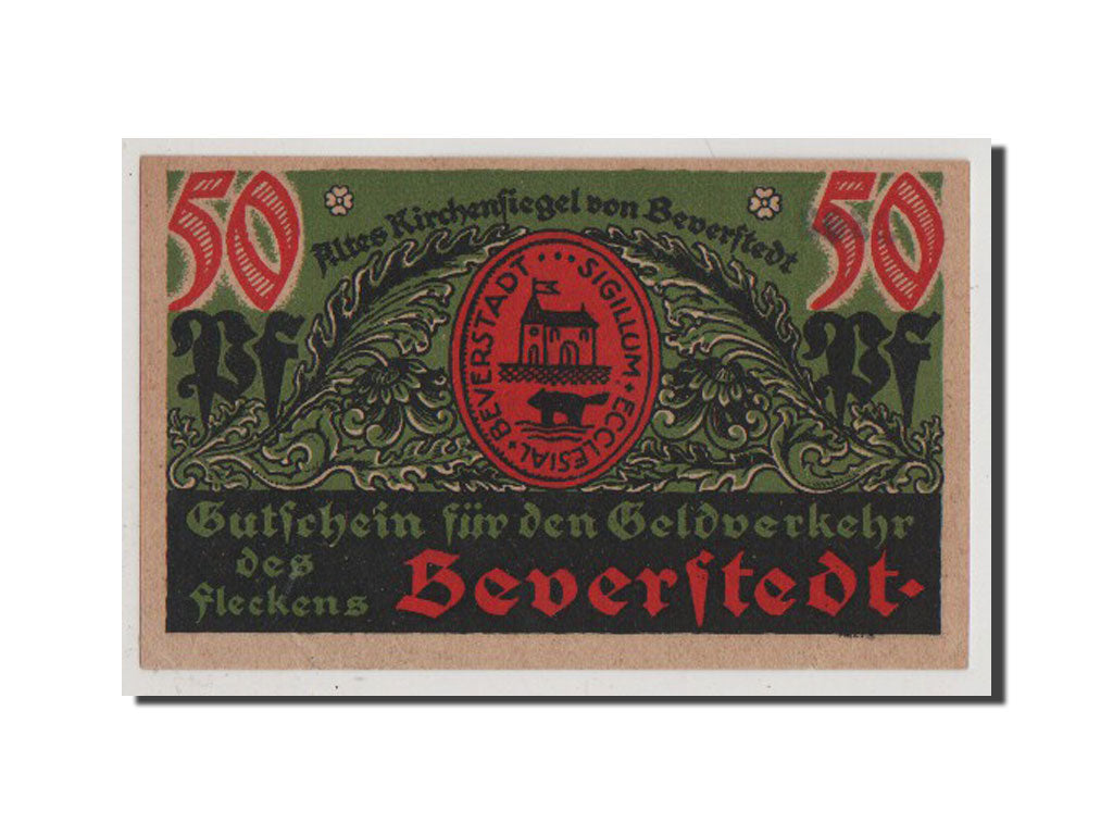 Banconote, Germania, Beverstedt Gemeinde, 50 Pfennig, 1922, SPL+, Mehl:98.1