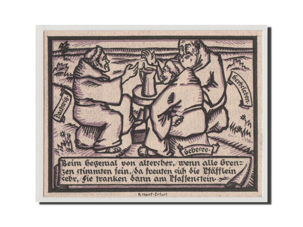 Geldschein, Deutschland, Provinz Sachsen, Thüringischer Teil, 75 Pfennig, 1921