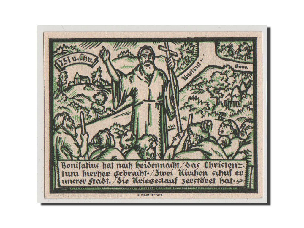 Geldschein, Deutschland, Provinz Sachsen, Thüringischer Teil, 25 Pfennig, 1921