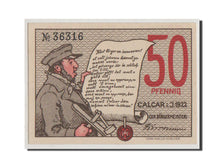 Billet, Allemagne, Calcar Stadt, 50 Pfennig, 1922, NEUF, Mehl:214.1