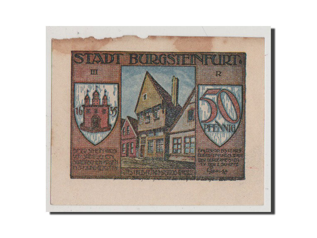 Banknot, Niemcy, Westfalen, 50 Pfennig, 1921, AU(50-53), Mehl:210.1