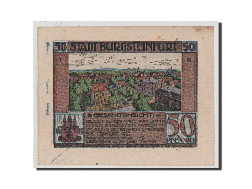Banconote, Germania, Westfalen, 50 Pfennig, 1921, SPL, Mehl:210.1