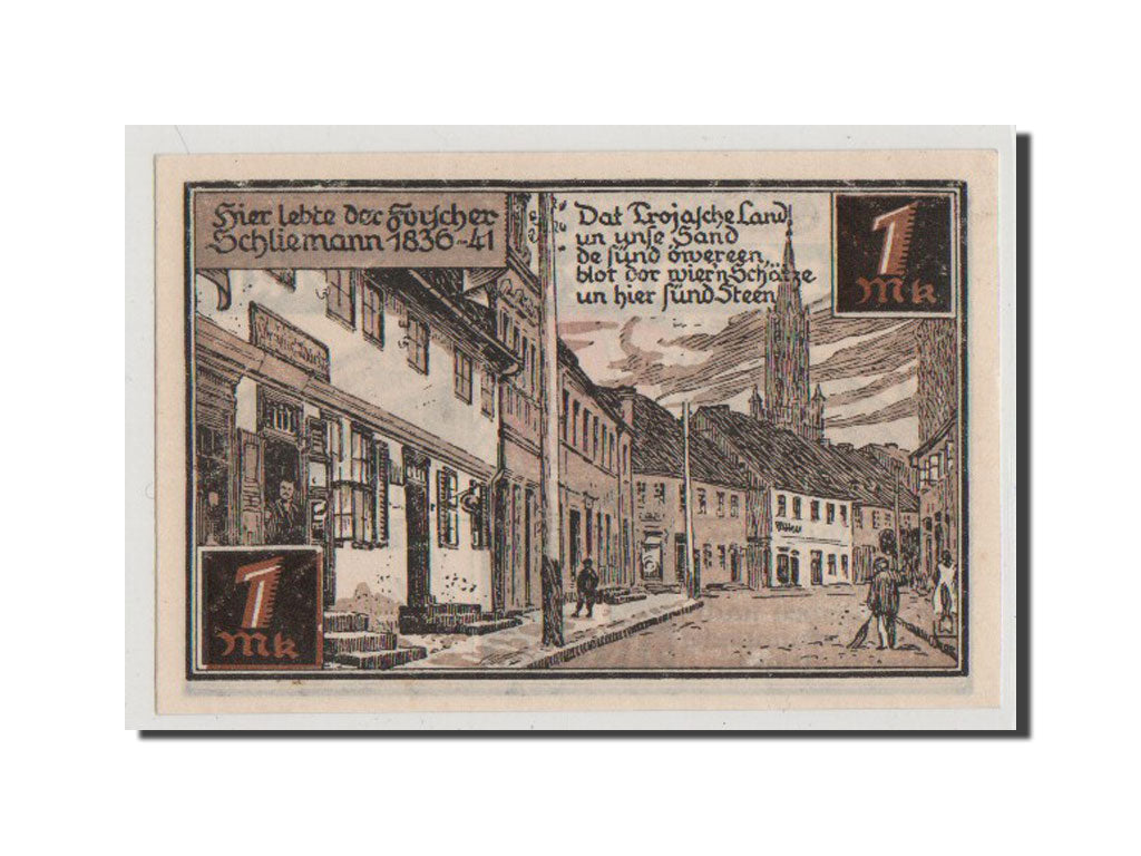 Geldschein, Deutschland, Furstenberg in Meckl, 1 Mark, 1921, UNZ-, Mehl:402.2