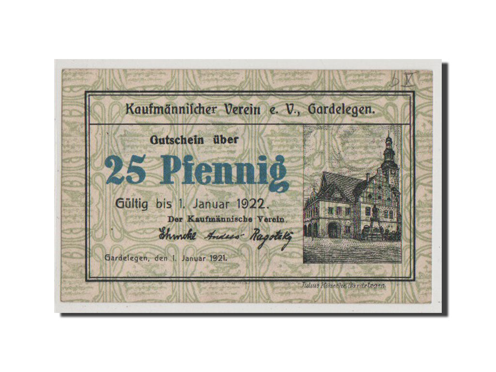 Geldschein, Deutschland, Provinz Sachsen, 25 Pfennig, 1921, UNZ-, Mehl:407.3