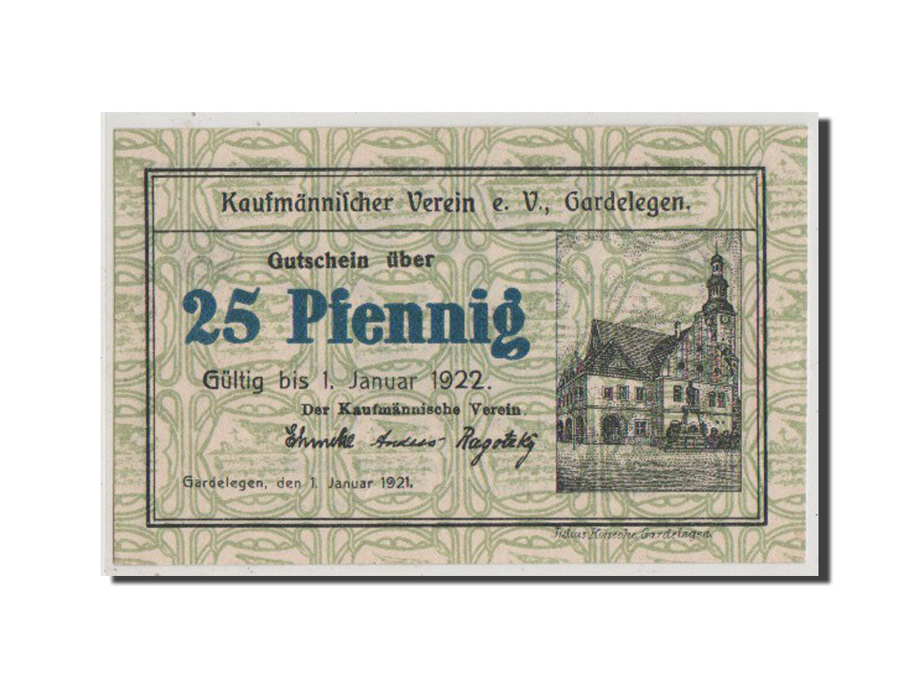 Banconote, Germania, Provinz Sachsen, 25 Pfennig, 1921, SPL, Mehl:407.3