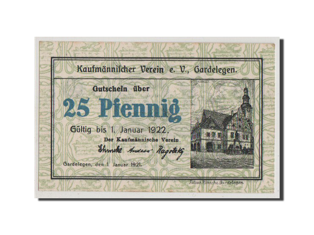 Banconote, Germania, Provinz Sachsen, 25 Pfennig, 1921, SPL+, Mehl:407.3