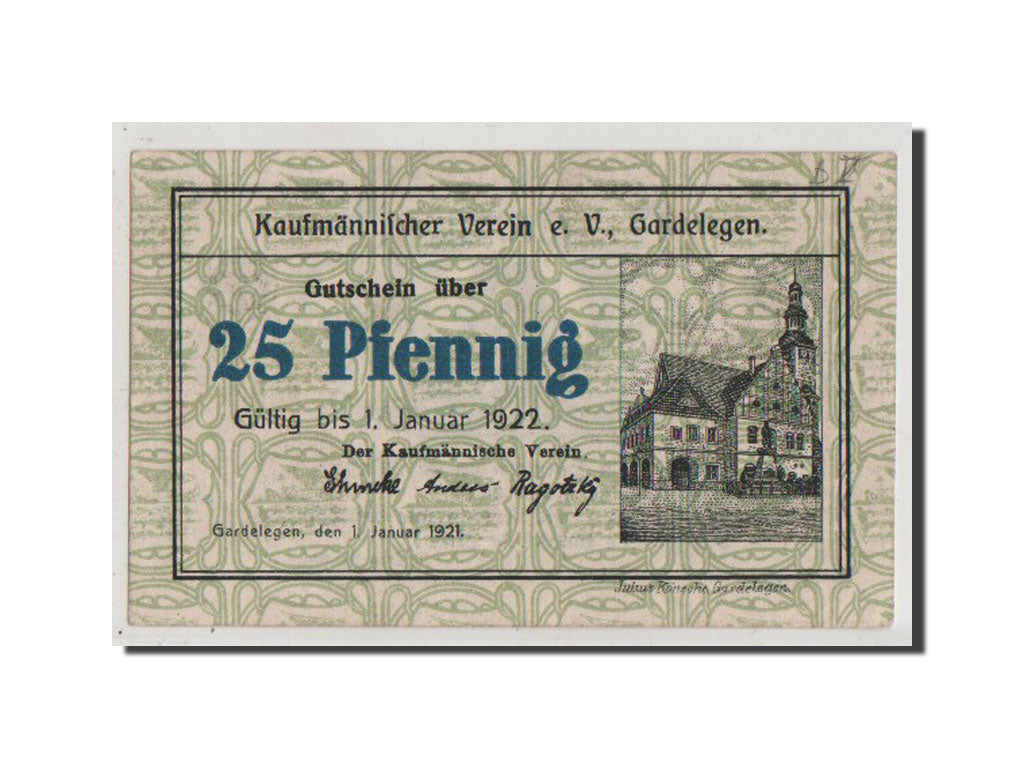Banconote, Germania, Provinz Sachsen, 25 Pfennig, 1921, SPL+, Mehl:407.3