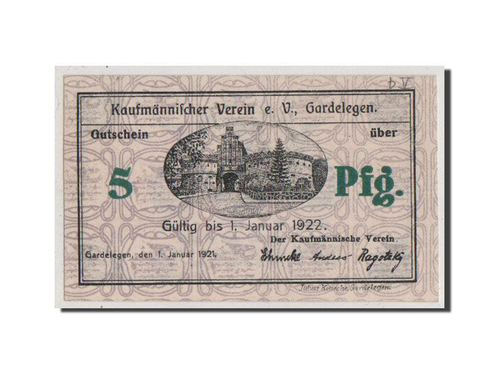 Geldschein, Deutschland, Provinz Sachsen, 5 Pfennig, 1921, UNZ-, Mehl:407.3