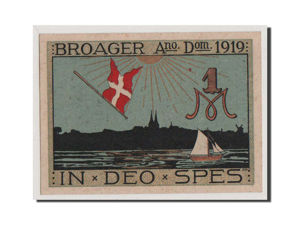 Banknot, Niemcy, Broacker Gemeinde, 1 Mark, 1919, UNC(64), Mehl:188.1