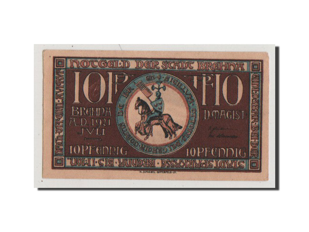Banconote, Germania, Provinz Sachsen, 10 Pfennig, 1921, 1921-07-01, SPL+