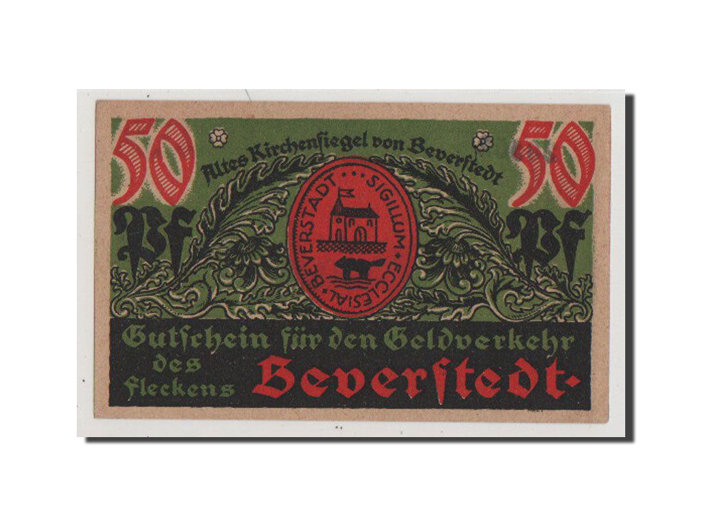 Banconote, Germania, Beverstedt Gemeinde, 50 Pfennig, 1922, SPL+, Mehl:98.1