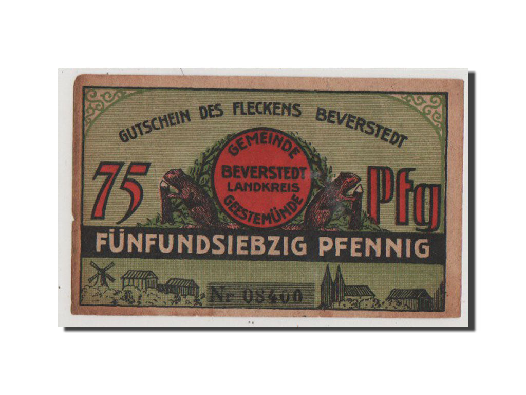 Banconote, Germania, Beverstedt Gemeinde, 75 Pfennig, 1922, SPL-, Mehl:98.1