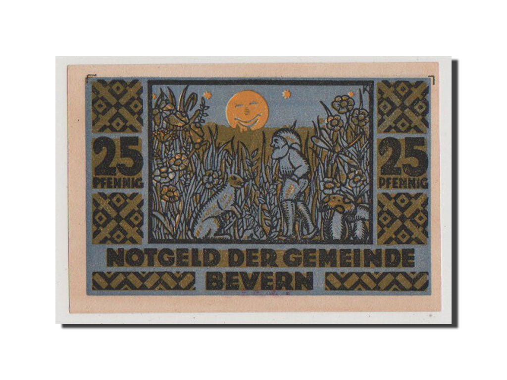 Banconote, Germania, Schleswig-Holstein, 25 Pfennig, 1921, FDS, Mehl:97.1a