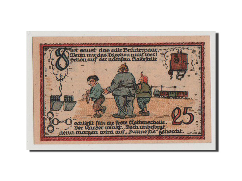 Banconote, Germania, Gater Sleben, 25 Pfennig, 1921, SPL+, Mehl:409.1