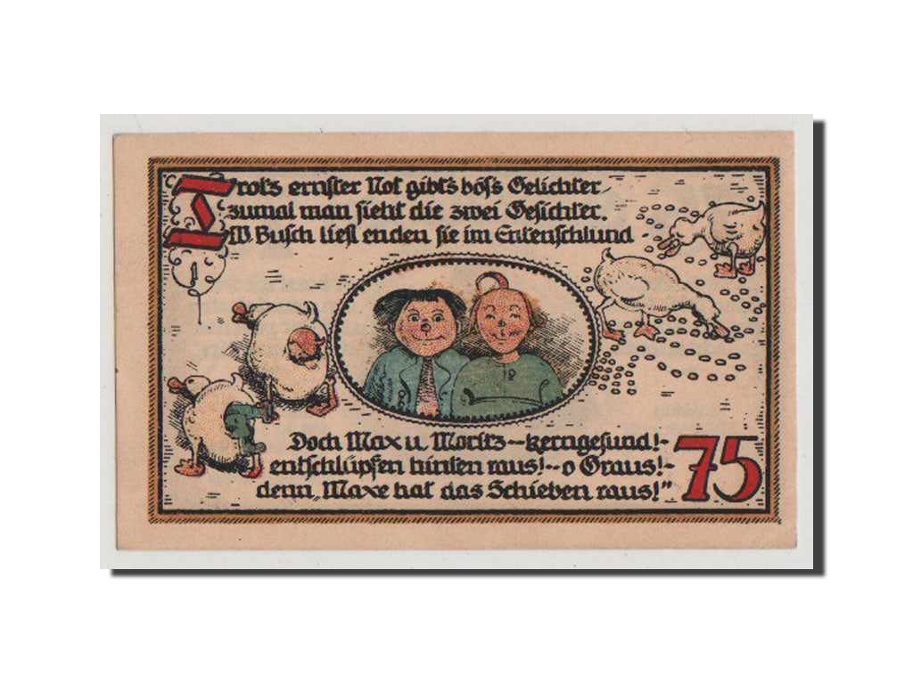 Banconote, Germania, Gater Sleben, 75 Pfennig, 1921, SPL+, Mehl:409.1