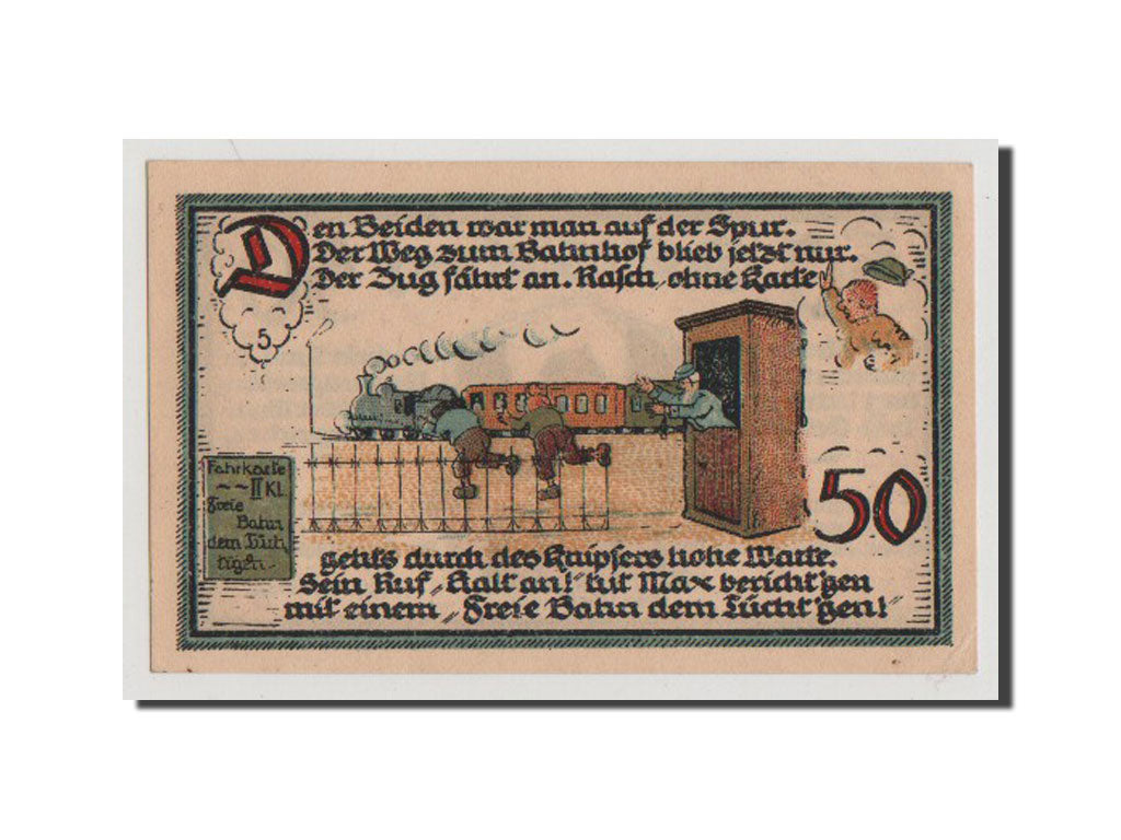 Geldschein, Deutschland, Gater Sleben, 50 Pfennig, 1921, UNZ-, Mehl:409.1