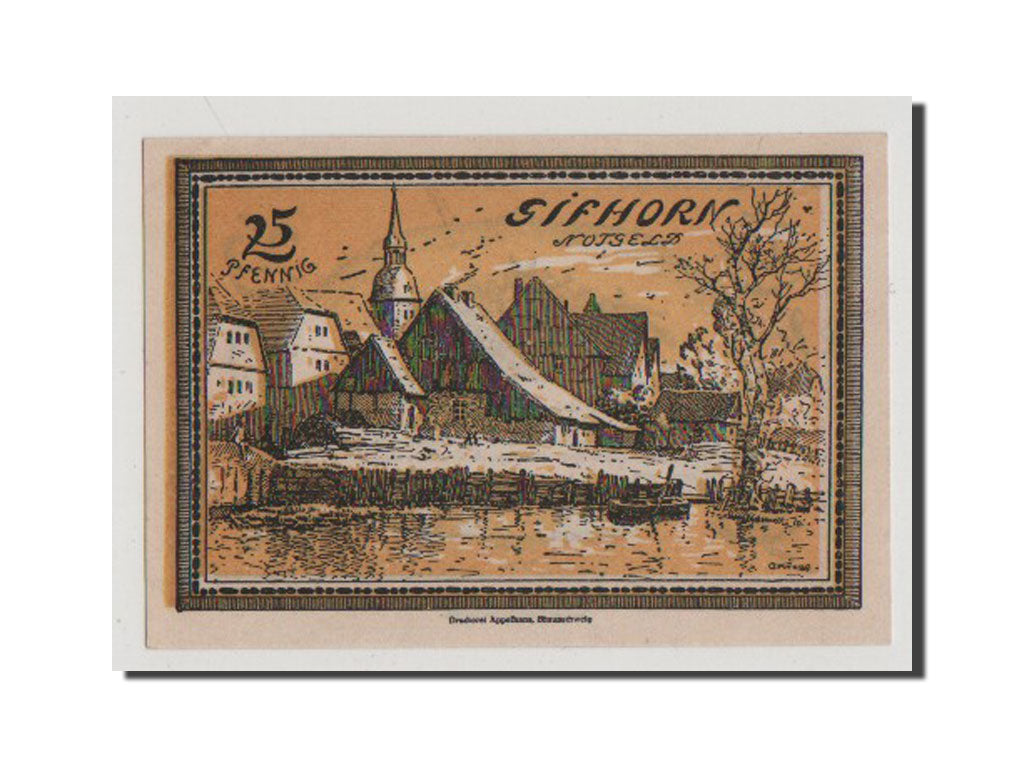 Billet, Allemagne, Gifhorn Stadt, 25 Pfennig, 1921, NEUF, Mehl:428.1