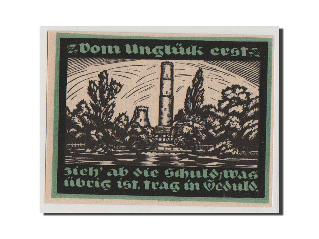 Banconote, Germania, Genthin, 1 Mark, 1921, FDS, Mehl:419.1