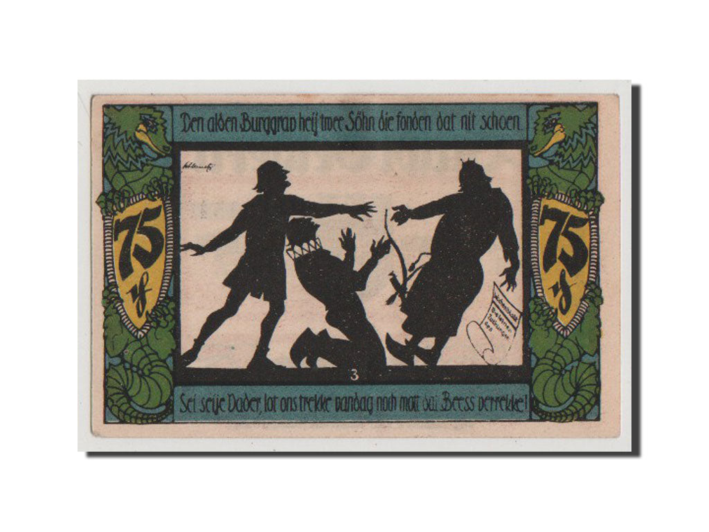 Billet, Allemagne, Geldern Stadt, 75 Pfennig, 1921, SPL+, Mehl:416.1
