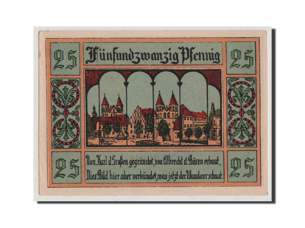 Billet, Allemagne, Aken, 25 Pfennig, 1921, 1921-10-01, NEUF, Mehl:8.1
