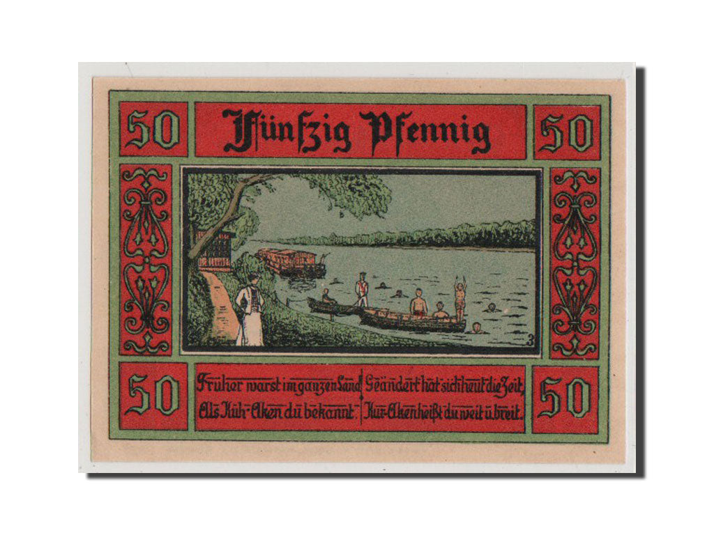 Geldschein, Deutschland, Aken, 50 Pfennig, 1921, 1921-10-01, UNZ, Mehl:8.1