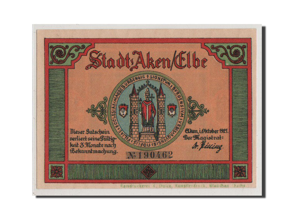 Billet, Allemagne, Aken, 75 Pfennig, 1921, 1921-10-01, NEUF, Mehl:8.1