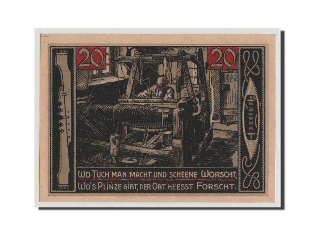 Billet, Allemagne, Forst i.L. Stadt, 20 Pfennig, 1921, NEUF, Mehl:371.1