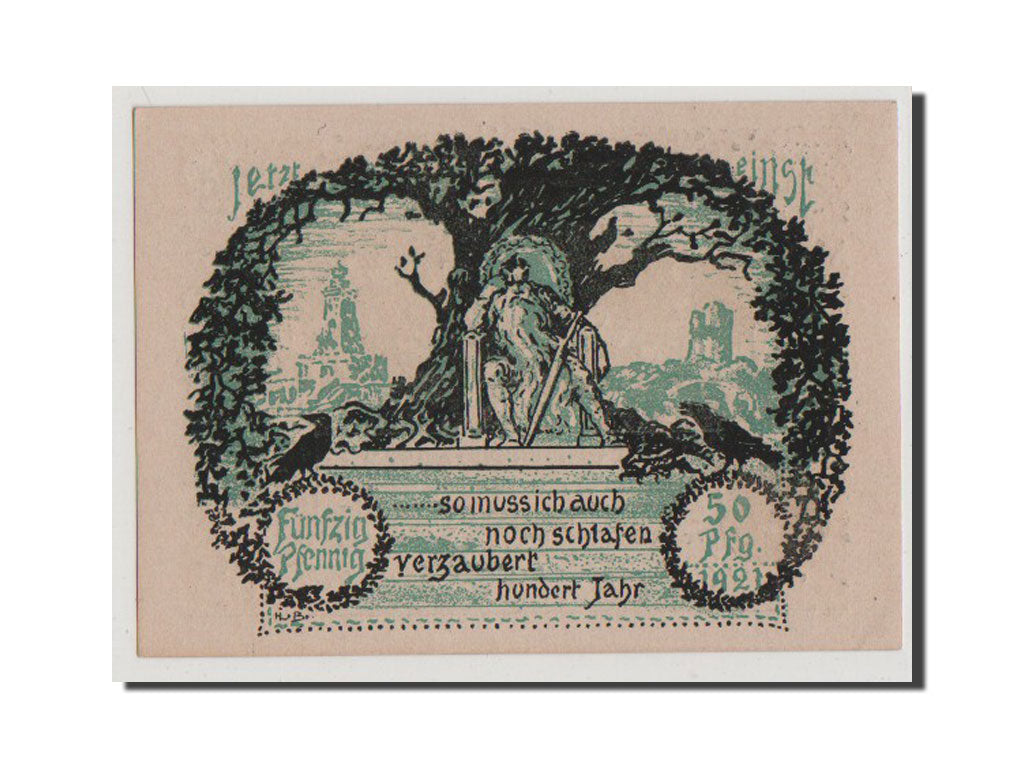 Banknote, Germany, Frankenhausen am Kyffhauser Stadtische, 50 Pfennig, 1921
