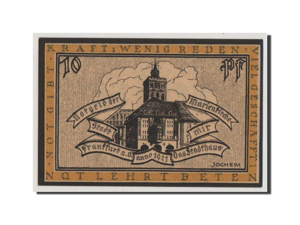 Geldschein, Deutschland, Frankfurt a Oder Stadt, 10 Pfennig, UNZ-, Mehl:377.1