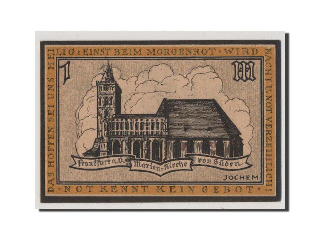 Banconote, Germania, Frankfurt a Oder Stadt, 1 Mark, SPL+, Mehl:377.1