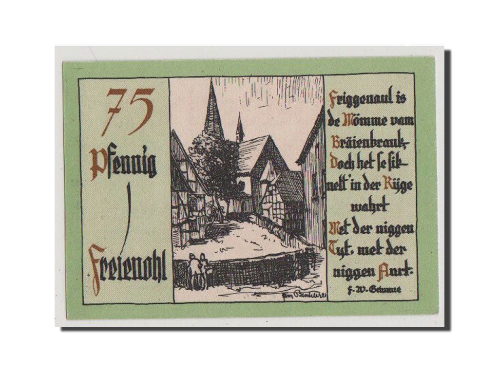 Banconote, Germania, Westfalen, 75 Pfennig, FDS, Mehl:384.1
