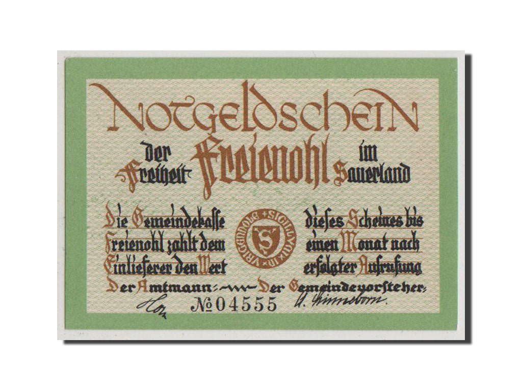 Geldschein, Deutschland, Westfalen, 50 Pfennig, UNZ, Mehl:384.1
